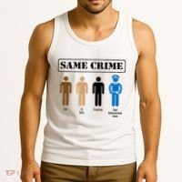 Same Crime Different Time Funny Satirical Tank Top thumb 3