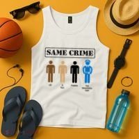 Same Crime Different Time Funny Satirical Tank Top thumb 4