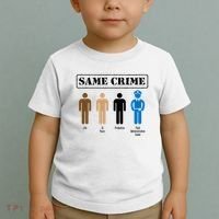 Same Crime Different Time Funny Satirical Toddler T-Shirt thumb 2