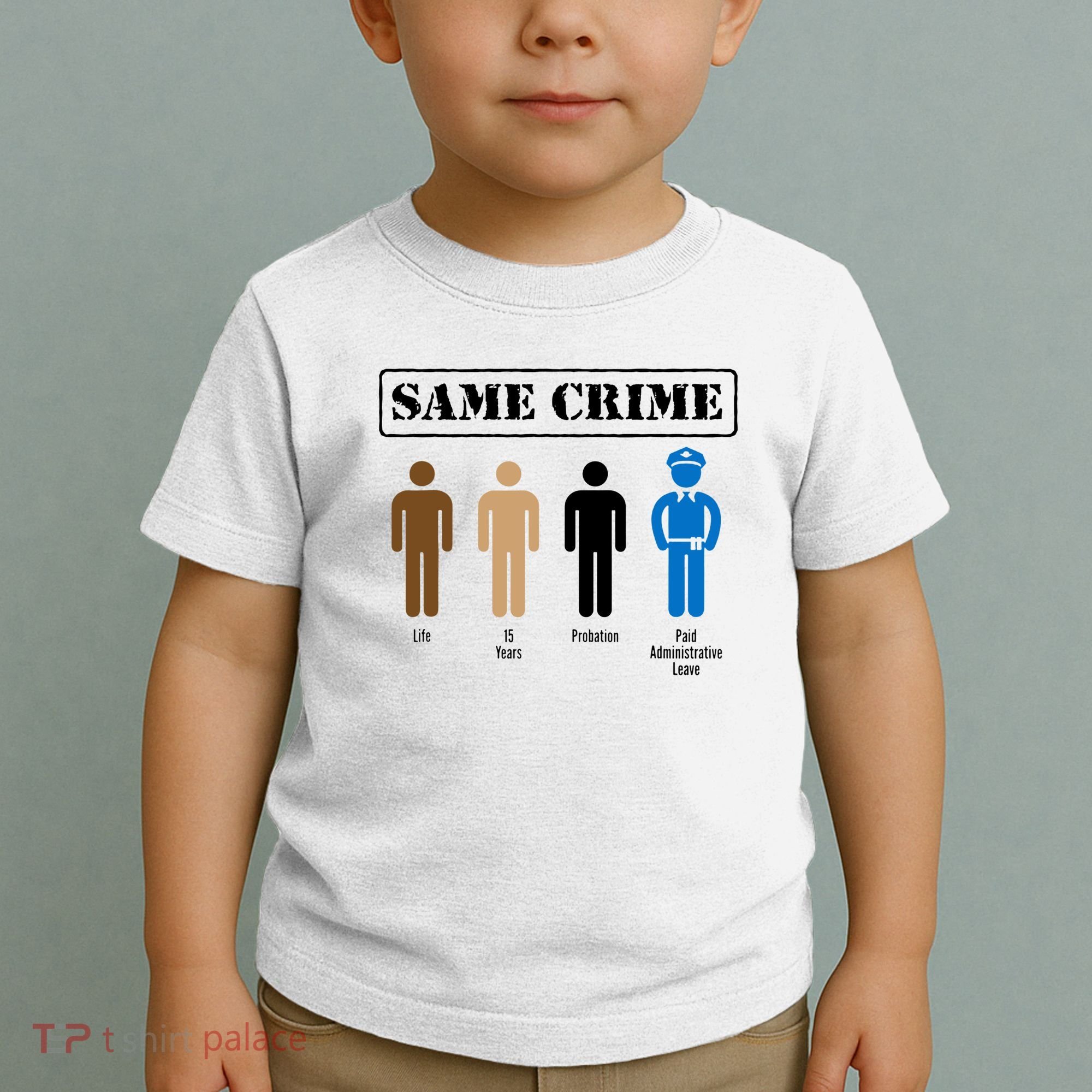 Same Crime Different Time Funny Satirical Toddler T-Shirt