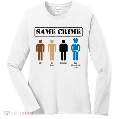 Same Crime Different Time Funny Satirical Women's Long Sleeve Shirt