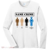 Same Crime Different Time Funny Satirical Women's Long Sleeve Shirt thumb 0