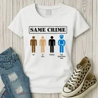 Same Crime Different Time Funny Satirical Women's T-Shirt thumb 3