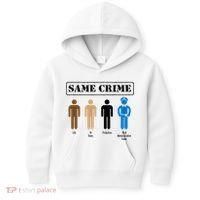 Same Crime Different Time Funny Satirical Kids Hoodie thumb 0