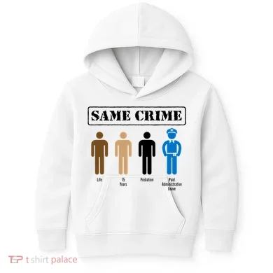 Same Crime Different Time Funny Satirical Kids Hoodie