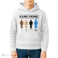 Same Crime Different Time Funny Satirical Kids Hoodie thumb 4