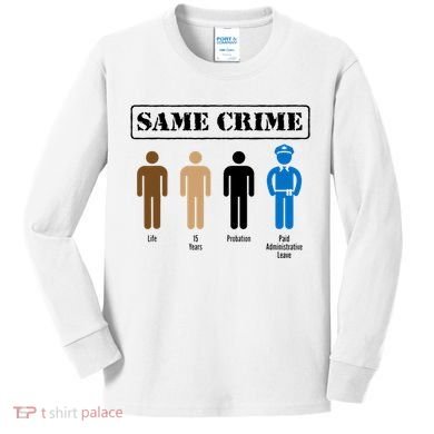 Same Crime Different Time Funny Satirical Kids Long Sleeve Shirt