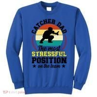 Softball Catcher Dad Funny Dad Of A Softball Catcher Father Meaningful Gift Sweatshirt thumb 0