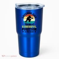 Softball Catcher Dad Funny Dad Of A Softball Catcher Father Meaningful Gift Tumbler thumb 0