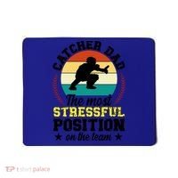 Softball Catcher Dad Funny Dad Of A Softball Catcher Father Meaningful Gift Mousepad thumb 0