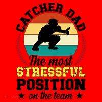 Softball Catcher Dad Funny Dad Of A Softball Catcher Father Meaningful Gift Santa Hat thumb 1
