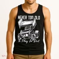 SPRINT CAR DIRT TRACK RACING Play In Dirt Tank Top thumb 3