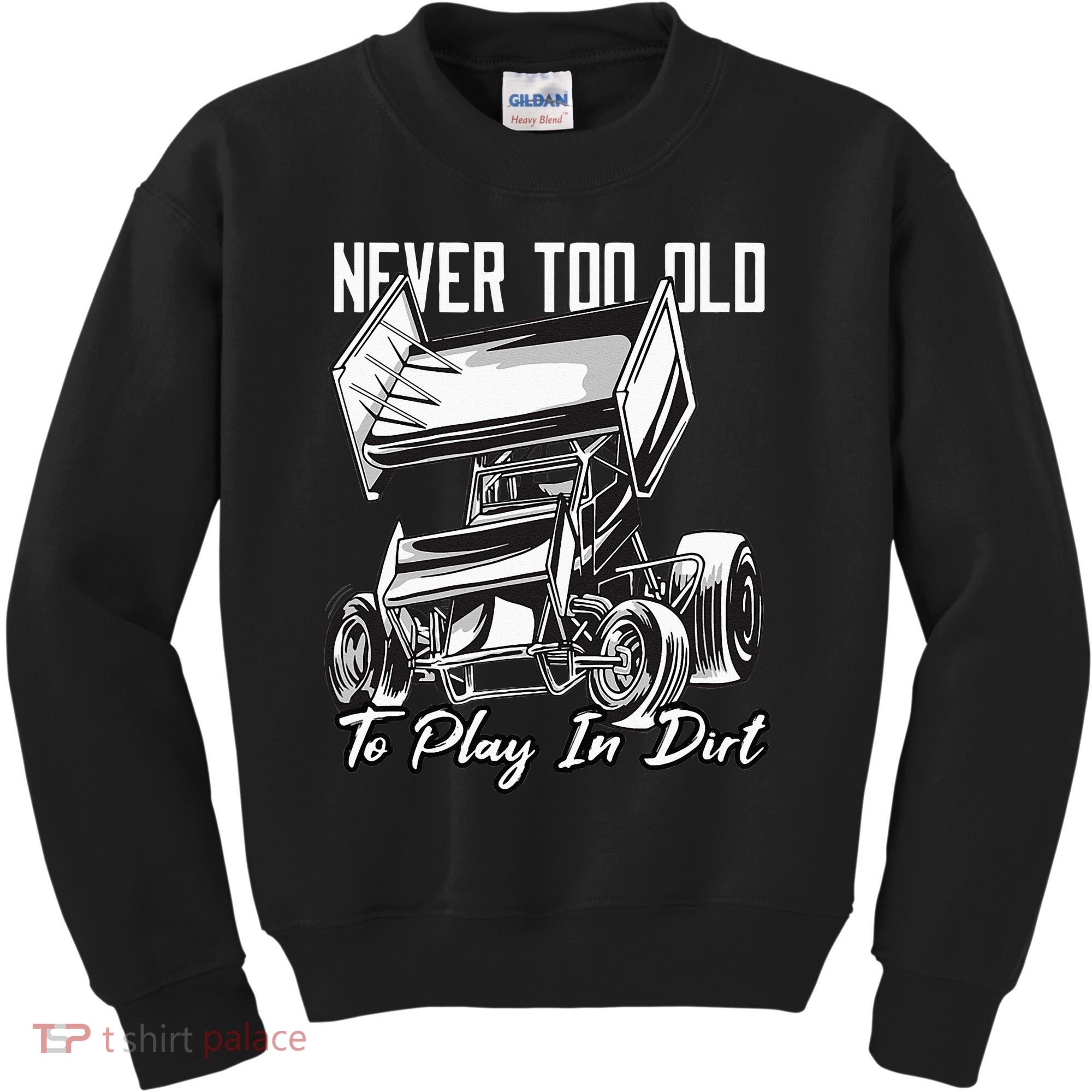SPRINT CAR DIRT TRACK RACING Play In Dirt Kids Sweatshirt