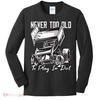 SPRINT CAR DIRT TRACK RACING Play In Dirt Kids Long Sleeve Shirt thumb 0