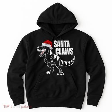 Santa Claws Dinosaur Christmas Hoodie