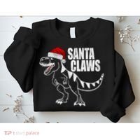 Santa Claws Dinosaur Christmas Sweatshirt thumb 2