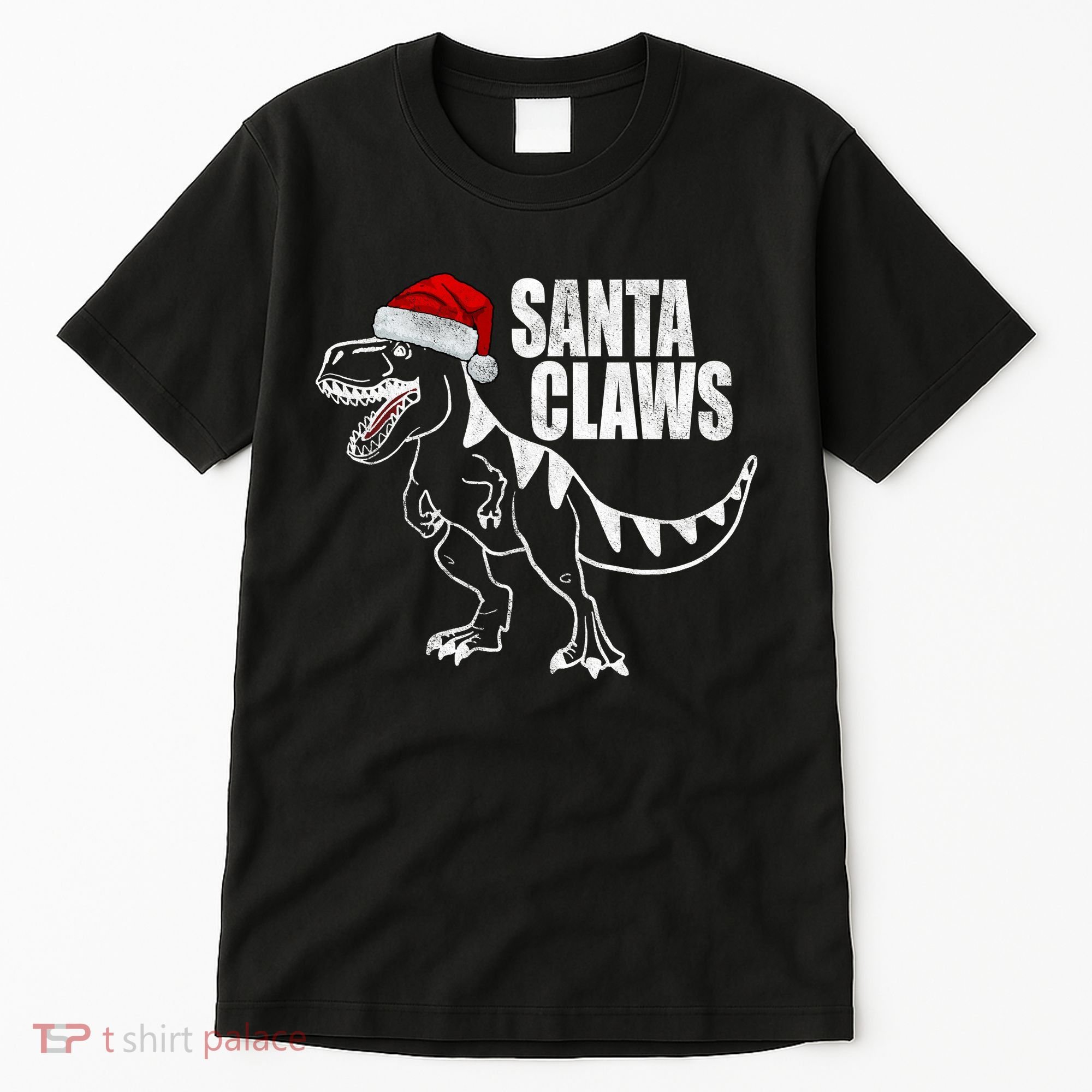 Santa Claws Dinosaur Christmas Tall T-Shirt