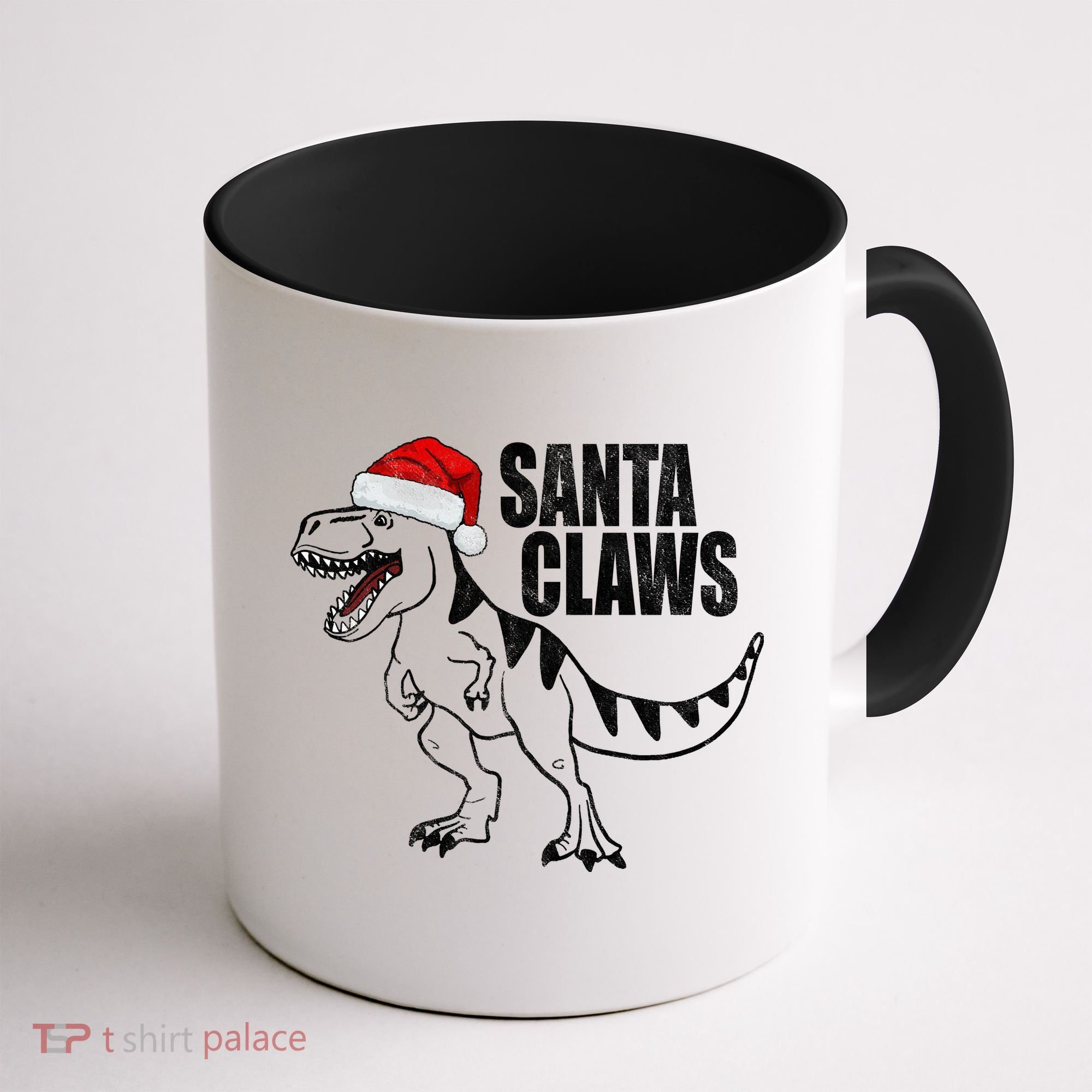 Santa Claws Dinosaur Christmas Coffee Mug