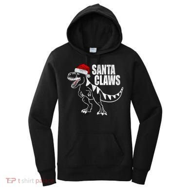 Santa Claws Dinosaur Christmas Women's Hoodie