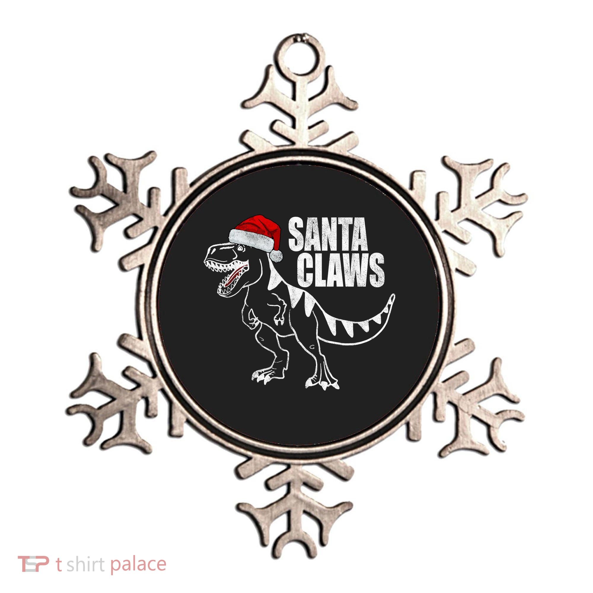 Santa Claws Dinosaur Christmas Ornament