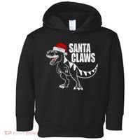 Santa Claws Dinosaur Christmas Toddler Hoodie thumb 0