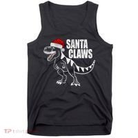 Santa Claws Dinosaur Christmas Tank Top thumb 0