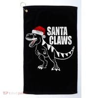 Santa Claws Dinosaur Christmas Golf Towel thumb 0