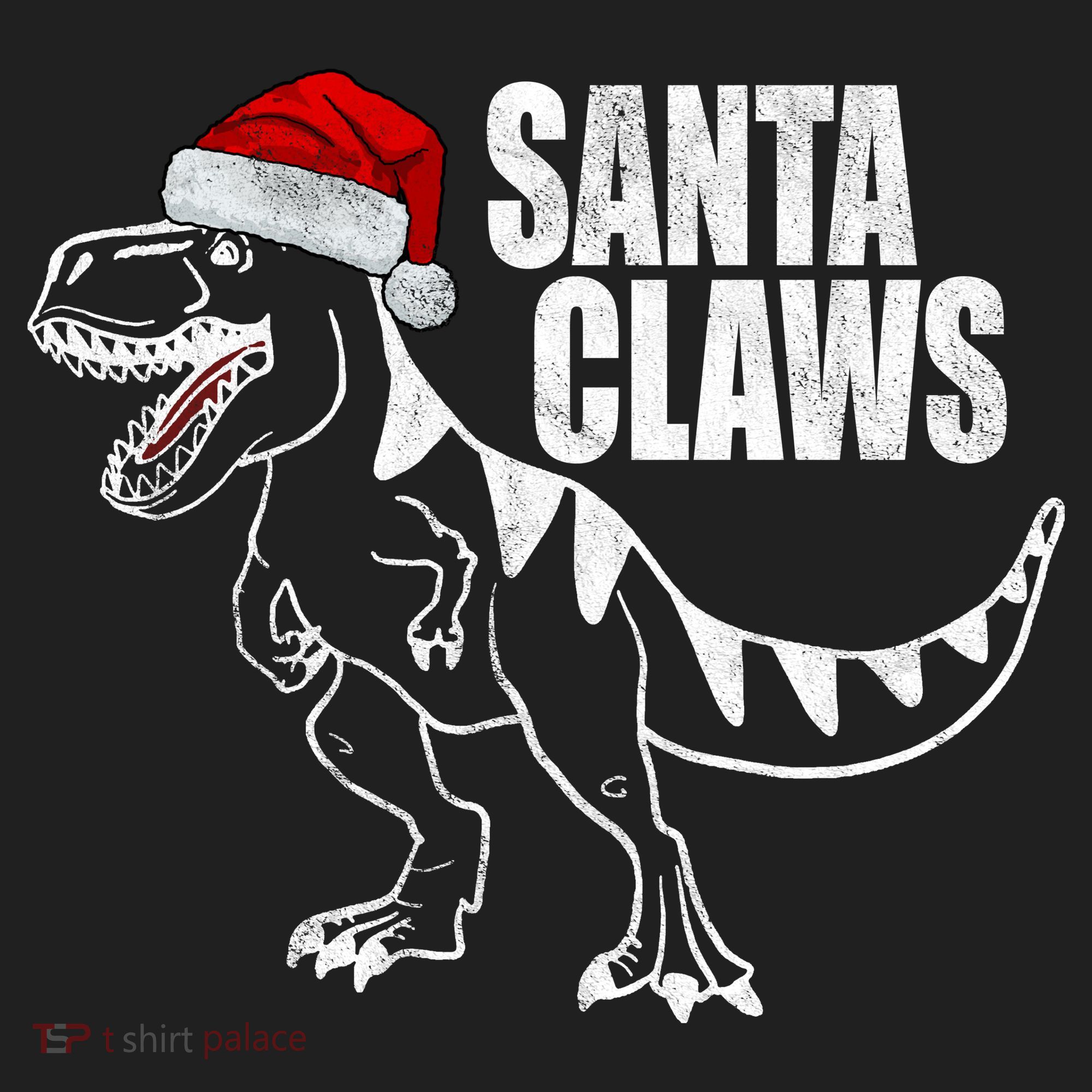 Santa Claws Dinosaur Christmas Golf Towel