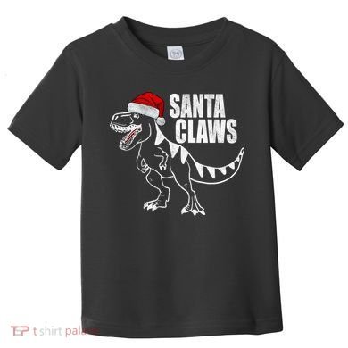 Santa Claws Dinosaur Christmas Toddler T-Shirt