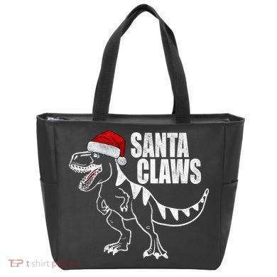 Santa Claws Dinosaur Christmas Tote Bag