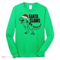 Santa Claws Dinosaur Christmas Long Sleeve Shirt thumb 0