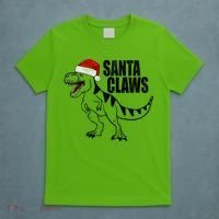 Santa Claws Dinosaur Christmas T-Shirt thumb 5