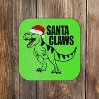 Santa Claws Dinosaur Christmas Coaster thumb 0