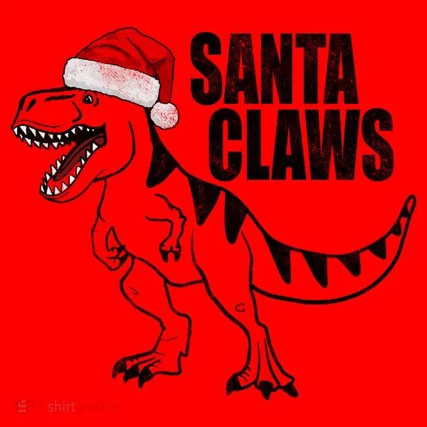 Santa Claws Dinosaur Christmas Santa Hat