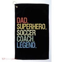Soccer Coach Dad Golf Towel thumb 0
