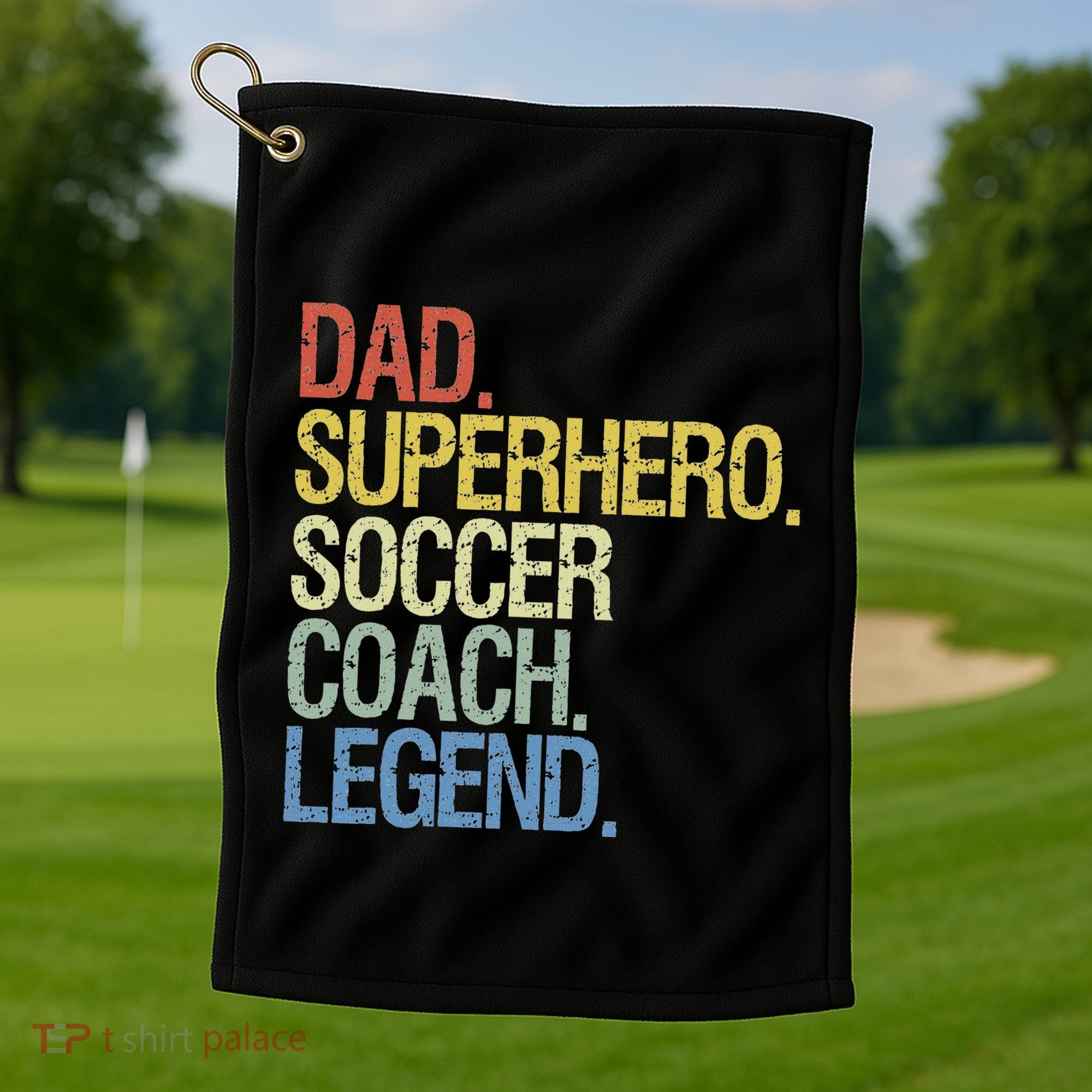 Soccer Coach Dad Golf Towel