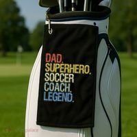 Soccer Coach Dad Golf Towel thumb 2
