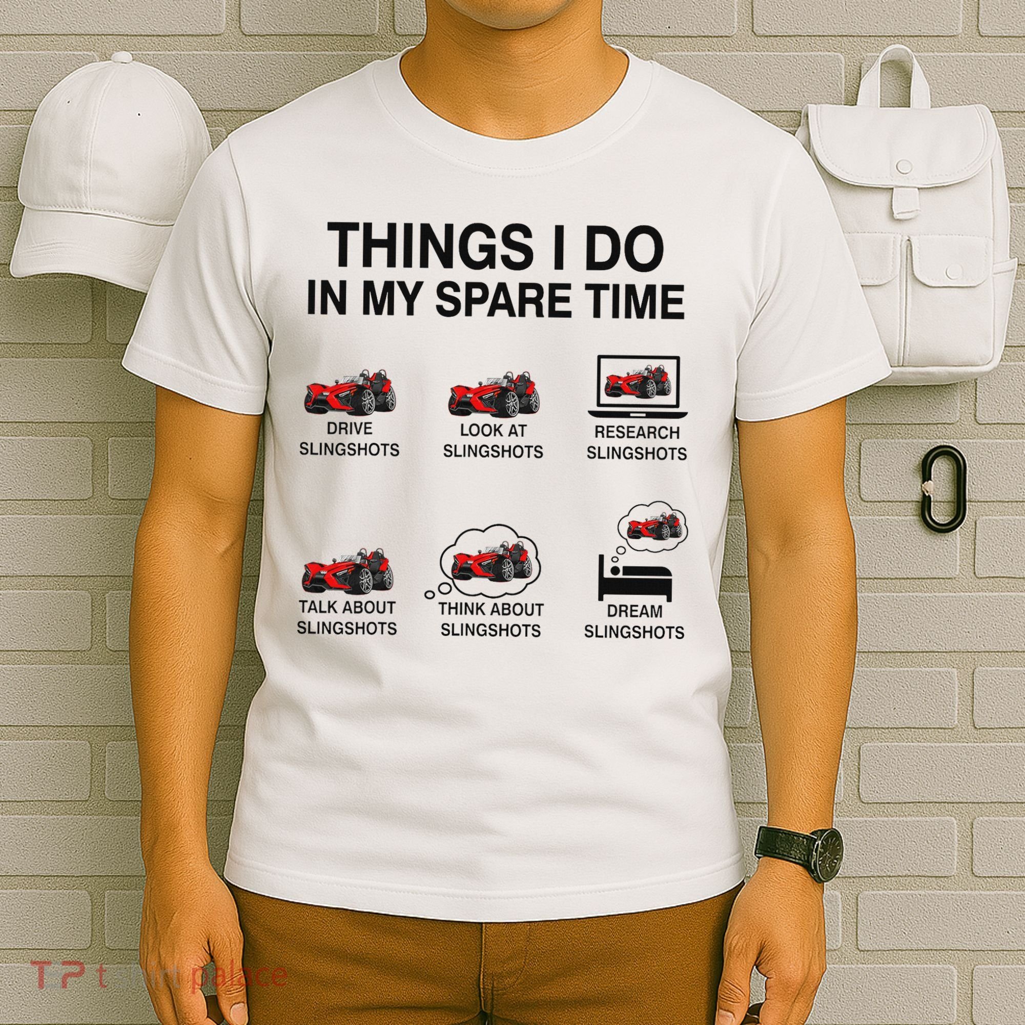 Slingshot Car Drivers 3 Wheeled Car Funny Sling Shot Dad T-Shirt