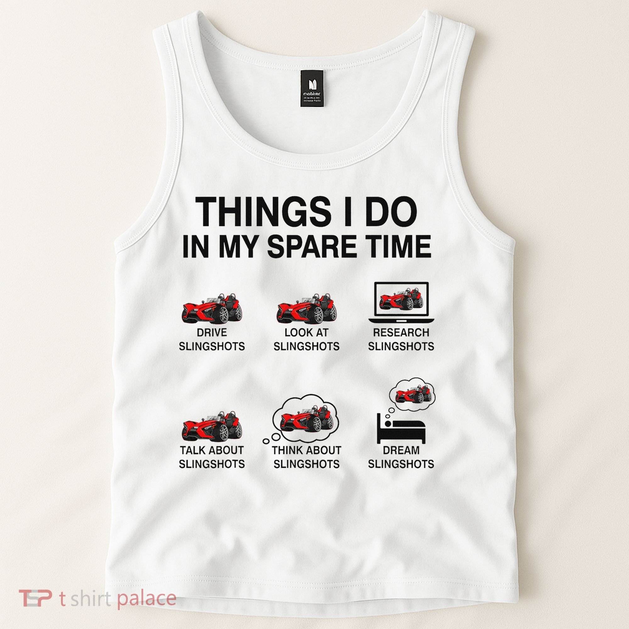 Slingshot Car Drivers 3 Wheeled Car Funny Sling Shot Dad Tank Top