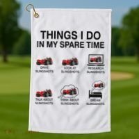 Slingshot Car Drivers 3 Wheeled Car Funny Sling Shot Dad Golf Towel thumb 1