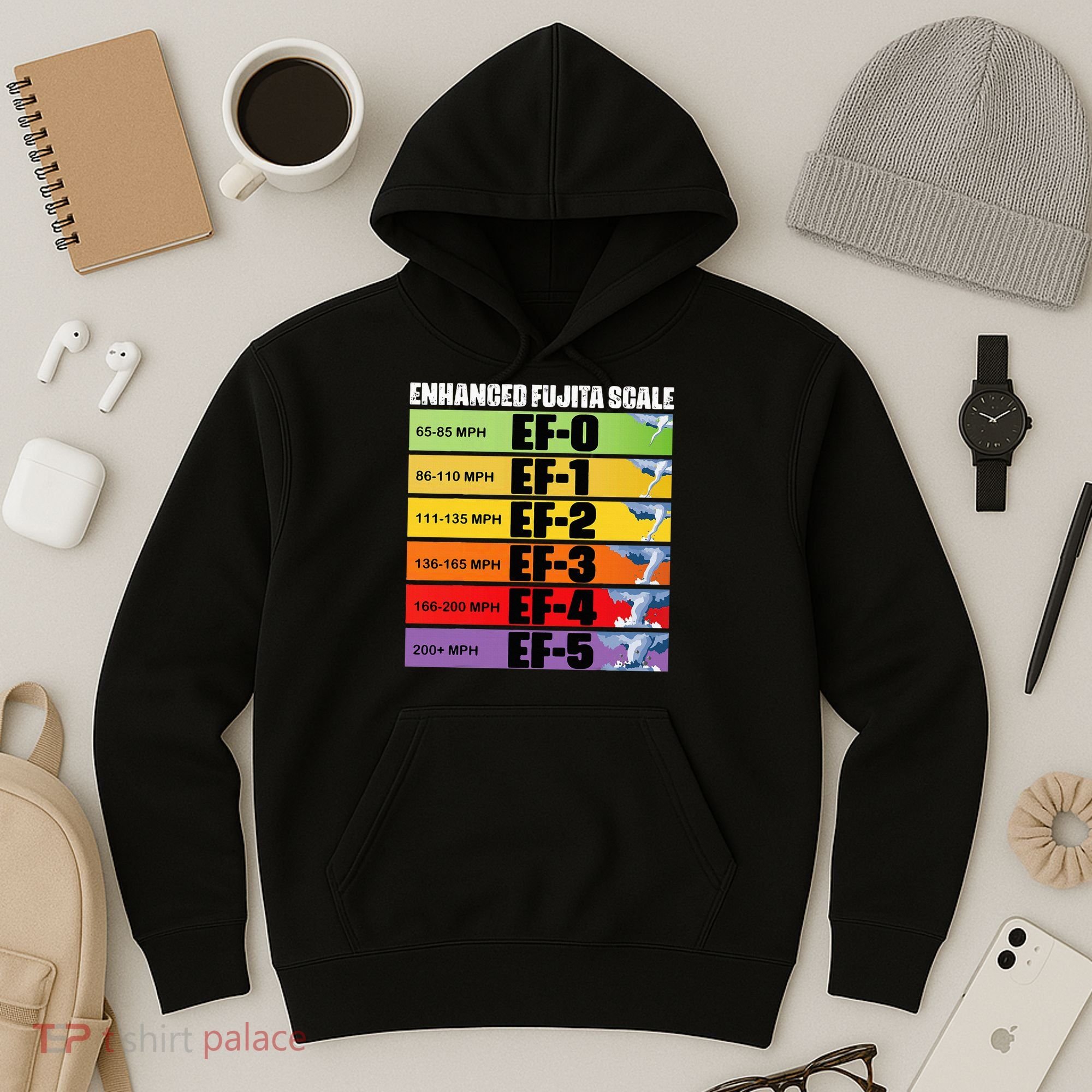Storm Chasing Enhanced Fujita Scale Tornado Meteorologist Hoodie