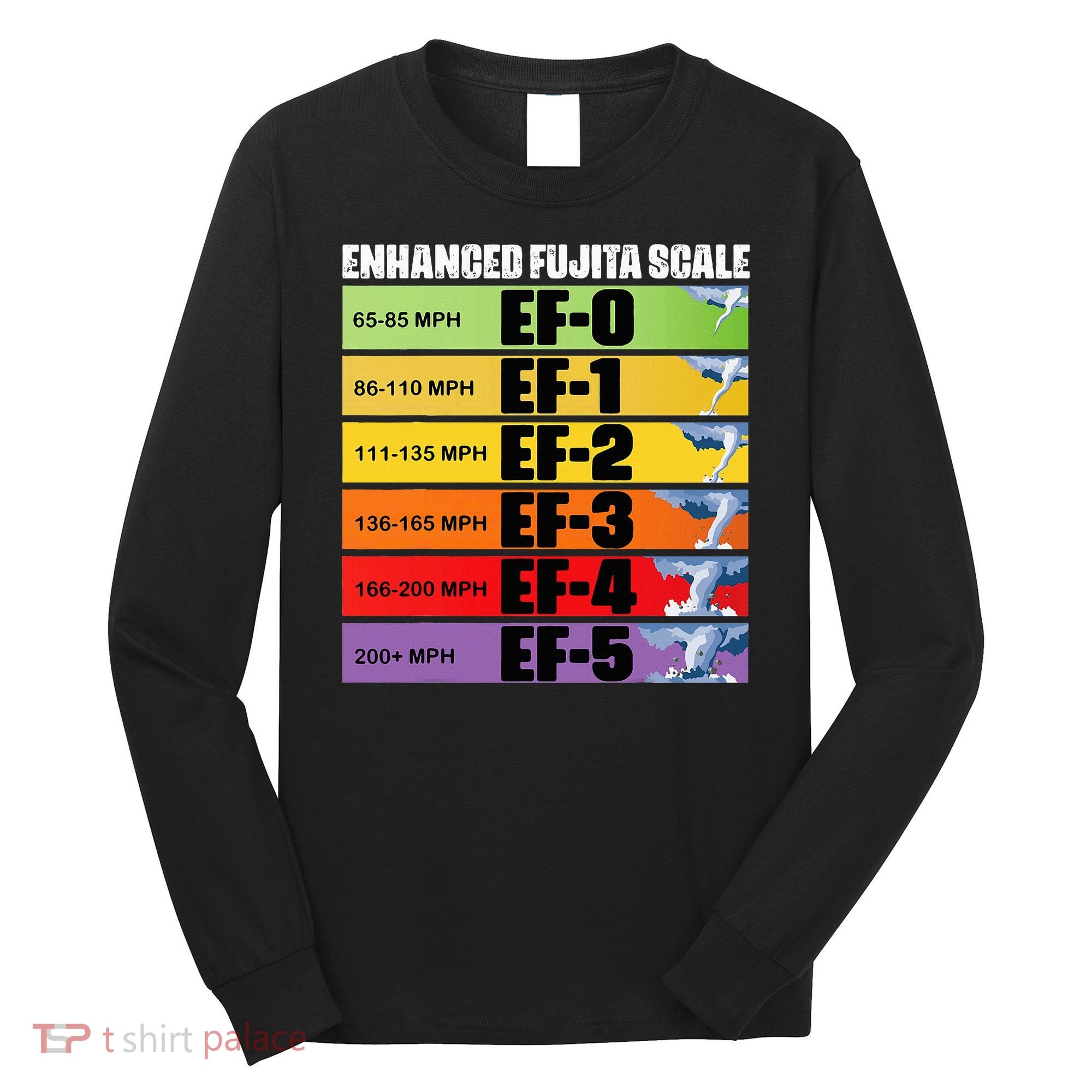 Storm Chasing Enhanced Fujita Scale Tornado Meteorologist Long Sleeve Shirt
