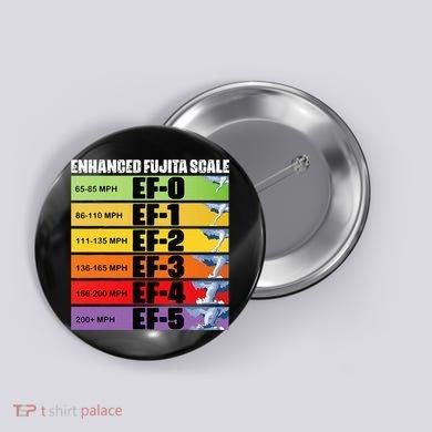 Storm Chasing Enhanced Fujita Scale Tornado Meteorologist Button