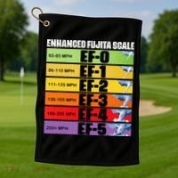 Storm Chasing Enhanced Fujita Scale Tornado Meteorologist Golf Towel thumb 1