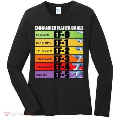 Storm Chasing Enhanced Fujita Scale Tornado Meteorologist Women's Long Sleeve Shirt