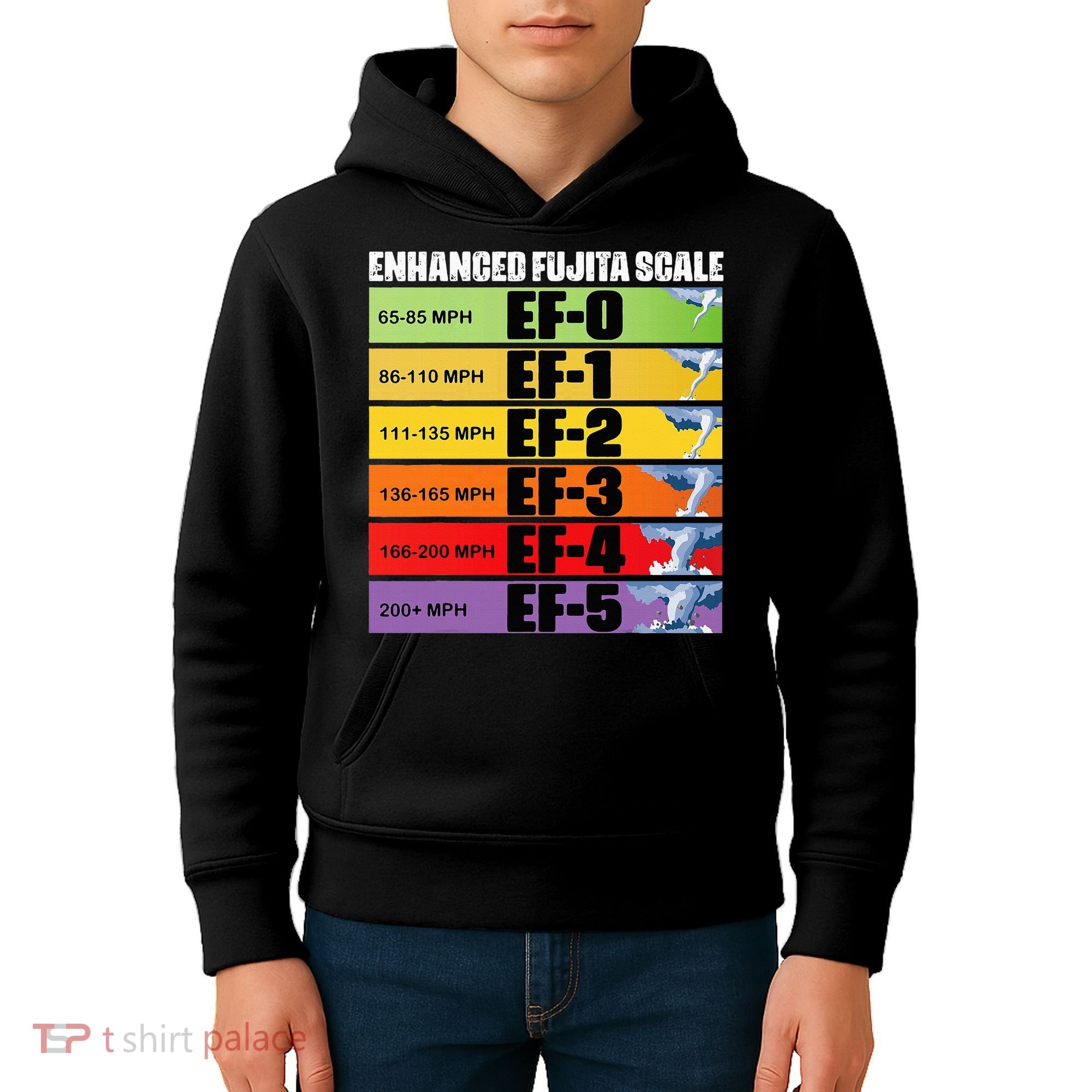 Storm Chasing Enhanced Fujita Scale Tornado Meteorologist Kids Hoodie