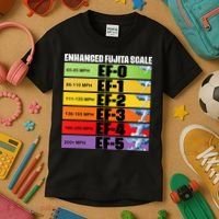 Storm Chasing Enhanced Fujita Scale Tornado Meteorologist Kids T-Shirt thumb 3
