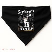 Schrodinger's Cat Escape Plan Funny School USA-Made Doggie Bandana thumb 0