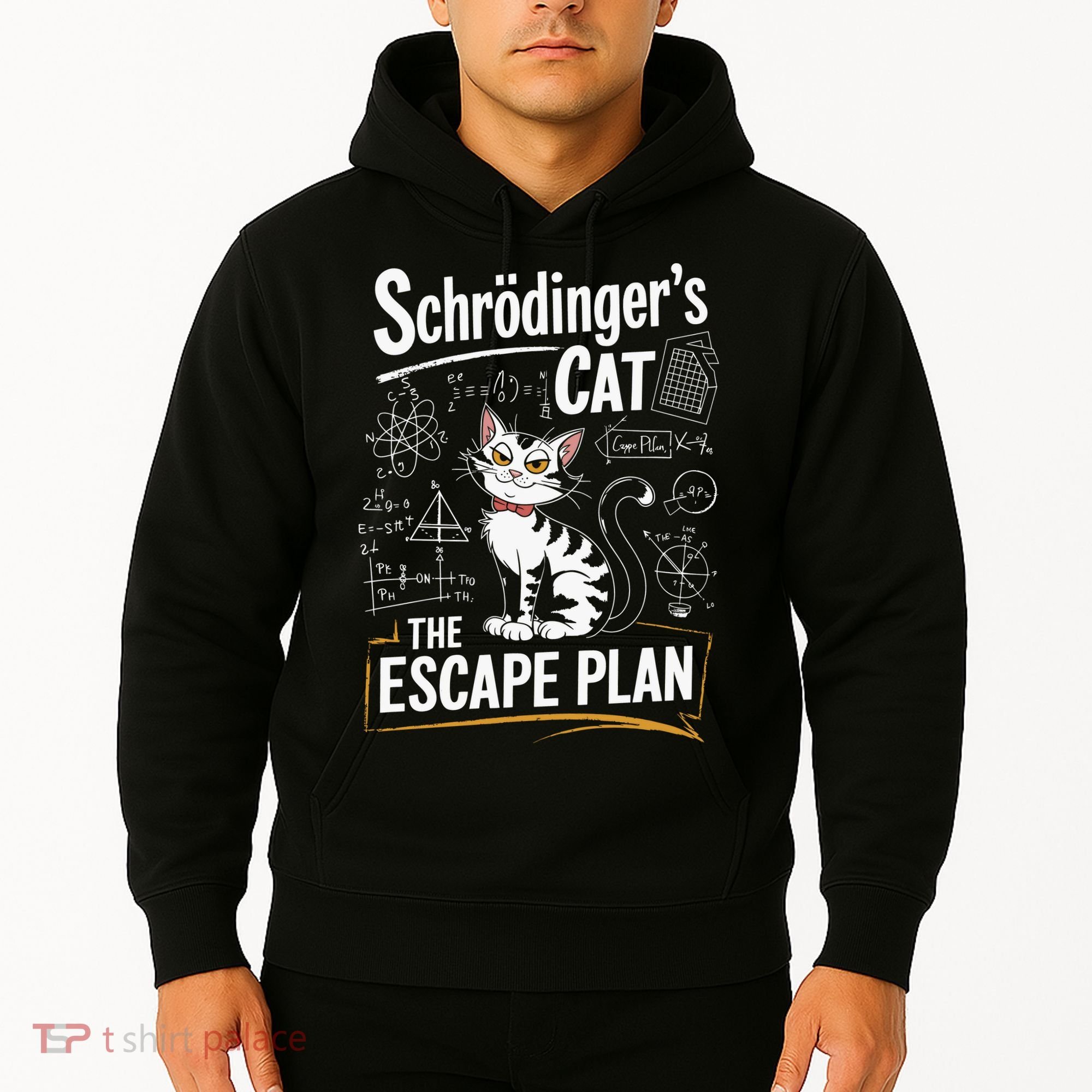 Schrodinger's Cat Escape Plan Funny School Hoodie