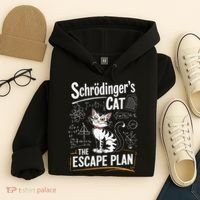Schrodinger's Cat Escape Plan Funny School Hoodie thumb 4